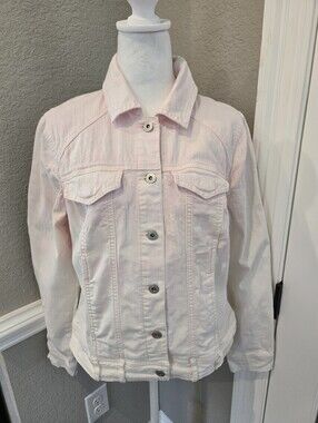 Gloria Vanderbilt Pink Ombre Denim Jacket, Size Small